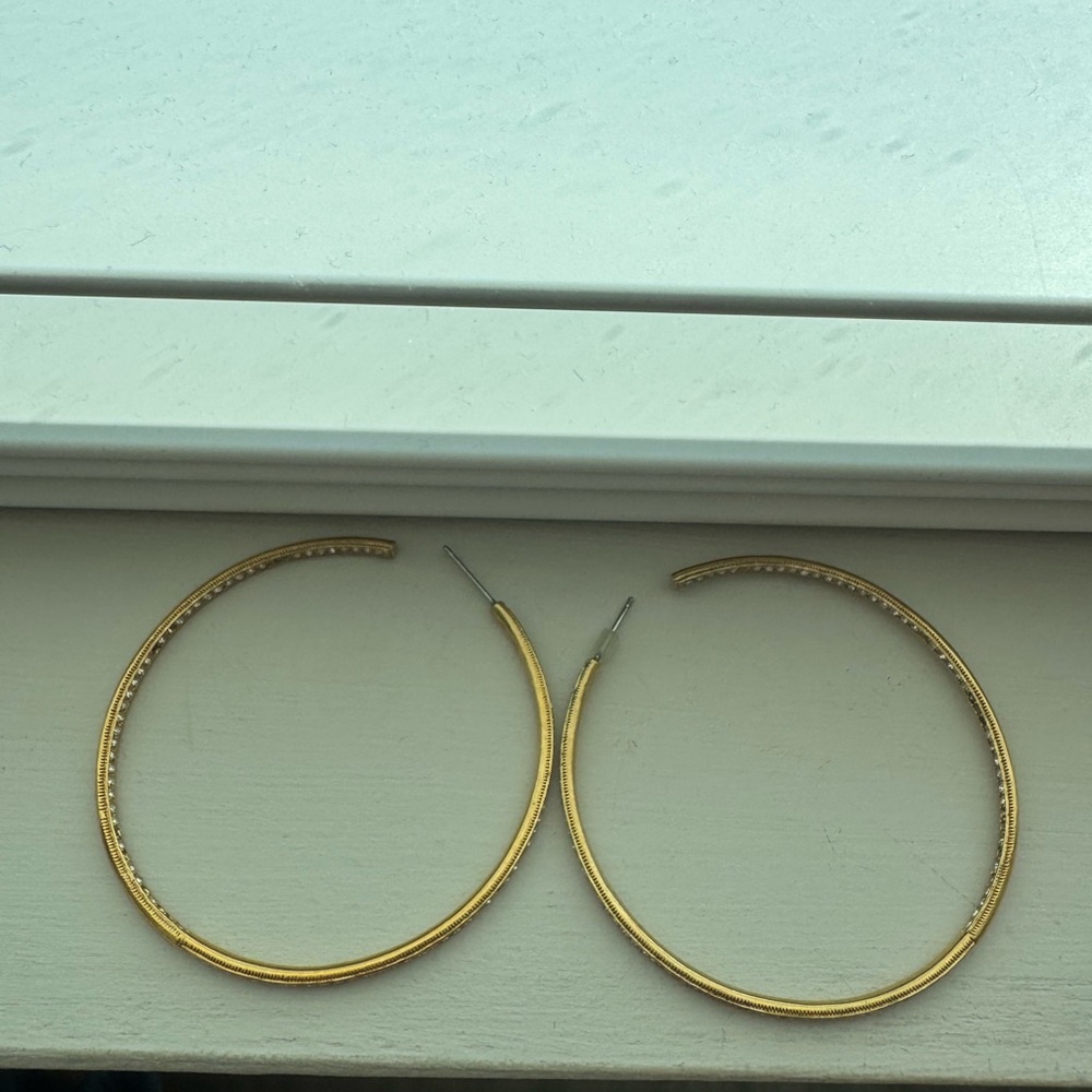 Nadri Pave Gold Hoop Earrings from Bloomingdale’s